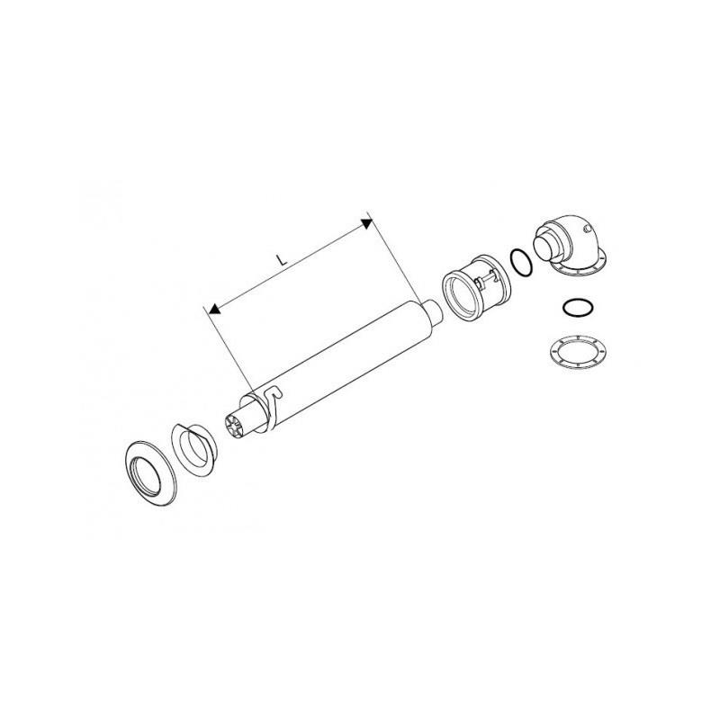 kit orizzontale concentrico opalia 60/100 l.1 m - Edil Casa | Arredo bagno Termoarredi, Design di interni